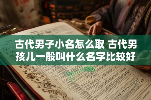 古代男子小名怎么取 古代男孩儿一般叫什么名字比较好听
