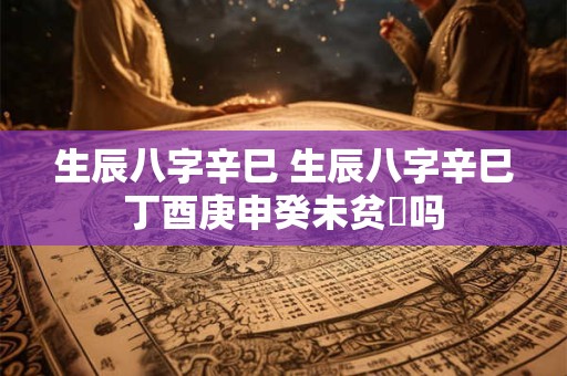 生辰八字辛巳 生辰八字辛巳丁酉庚申癸未贫戝吗