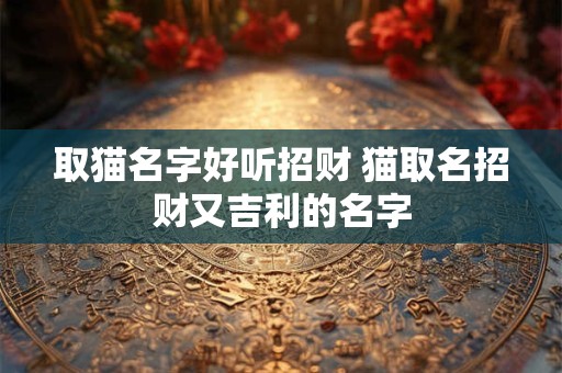取猫名字好听招财 猫取名招财又吉利的名字