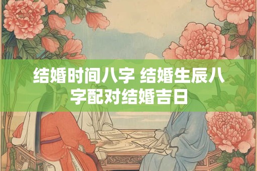 结婚时间八字 结婚生辰八字配对结婚吉日