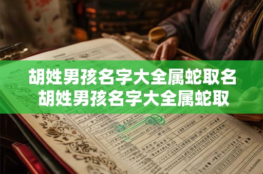胡姓男孩名字大全属蛇取名 胡姓男孩名字大全属蛇取名叫什么