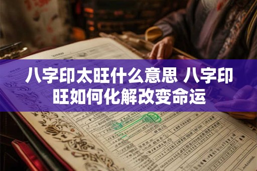 八字印太旺什么意思 八字印旺如何化解改变命运