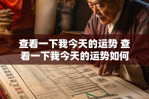 查看一下我今天的运势 查看一下我今天的运势如何