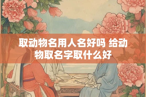 取动物名用人名好吗 给动物取名字取什么好