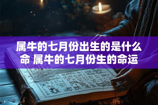 属牛的七月份出生的是什么命 属牛的七月份生的命运怎么样