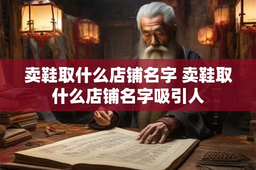 卖鞋取什么店铺名字 卖鞋取什么店铺名字吸引人