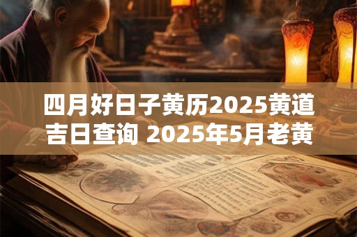四月好日子黄历2025黄道吉日查询 2025年5月老黄历每日宜忌查询