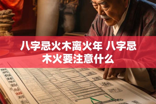 八字忌火木离火年 八字忌木火要注意什么
