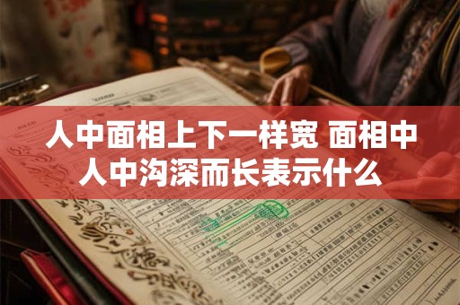 人中面相上下一样宽 面相中人中沟深而长表示什么