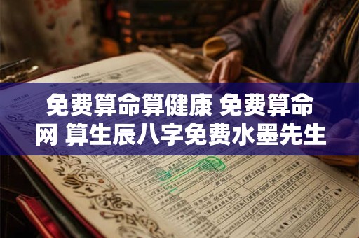 免费算命算健康 免费算命网 算生辰八字免费水墨先生