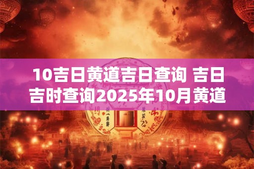 10吉日黄道吉日查询 吉日吉时查询2025年10月黄道吉日查询