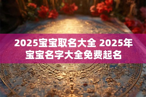 2025宝宝取名大全 2025年宝宝名字大全免费起名