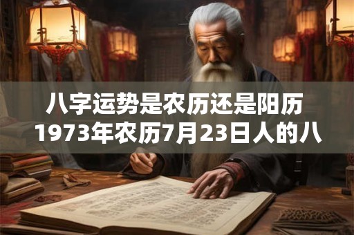 八字运势是农历还是阳历 1973年农历7月23日人的八字运势