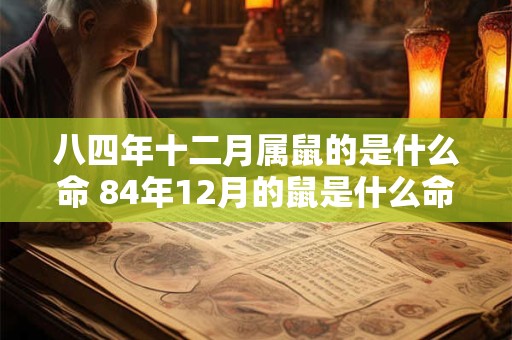 八四年十二月属鼠的是什么命 84年12月的鼠是什么命 五行属什么