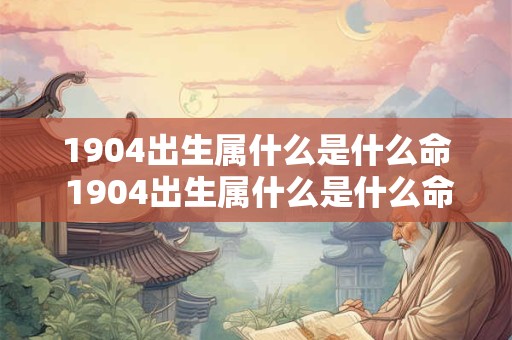 1904出生属什么是什么命 1904出生属什么是什么命格的人呢1994年出生的