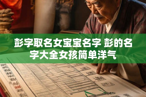 彭字取名女宝宝名字 彭的名字大全女孩简单洋气