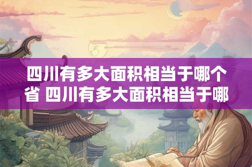 四川有多大面积相当于哪个省 四川有多大面积相当于哪个省份的面积