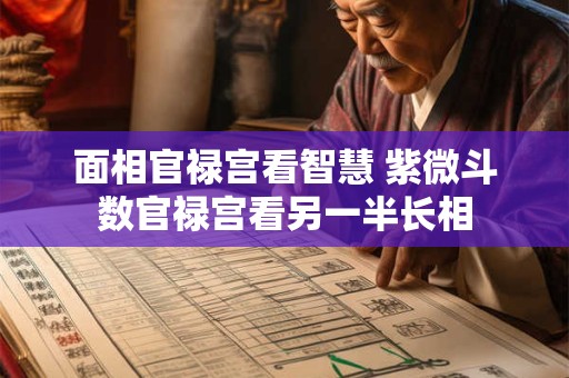 面相官禄宫看智慧 紫微斗数官禄宫看另一半长相