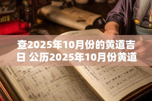 查2025年10月份的黄道吉日 公历2025年10月份黄道吉日一览表