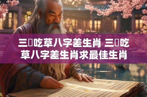 三歺吃草八字差生肖 三歺吃草八字差生肖求最佳生肖