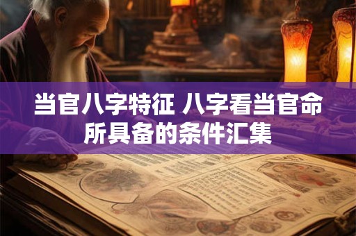 当官八字特征 八字看当官命所具备的条件汇集