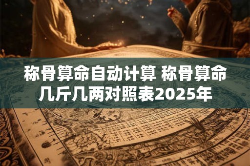 称骨算命自动计算 称骨算命几斤几两对照表2025年