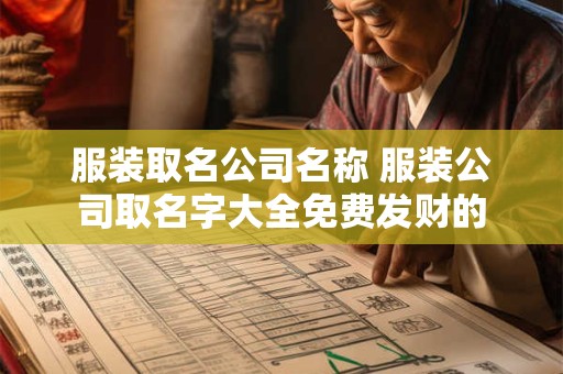 服装取名公司名称 服装公司取名字大全免费发财的