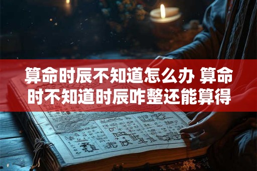 算命时辰不知道怎么办 算命时不知道时辰咋整还能算得准吗