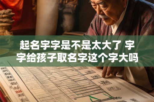 起名宇字是不是太大了 宇字给孩子取名字这个字大吗