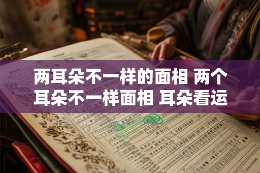详细阅读:两耳朵不一样的面相 两个耳朵不一样面相 耳朵看运势 两耳朵不一样的面相 两个耳朵不一样面相 耳朵看运势