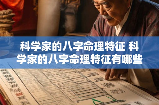 科学家的八字命理特征 科学家的八字命理特征有哪些