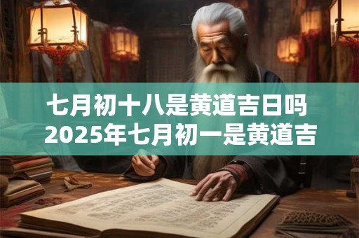 七月初十八是黄道吉日吗 2025年七月初一是黄道吉日吗