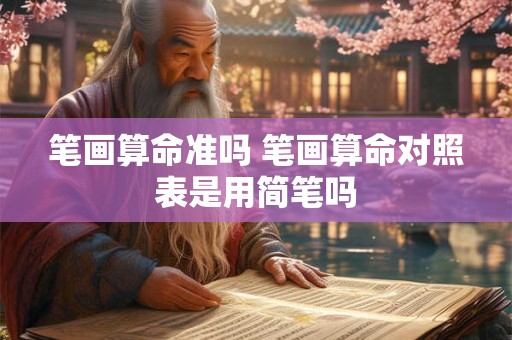 笔画算命准吗 笔画算命对照表是用简笔吗
