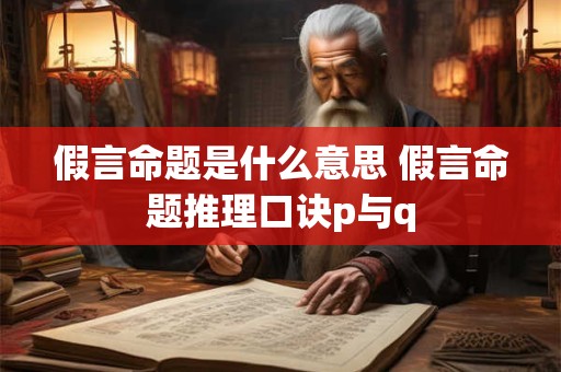 详细阅读:假言命题是什么意思 假言命题推理口诀p与q 假言命题是什么意思 假言命题推理口诀p与q