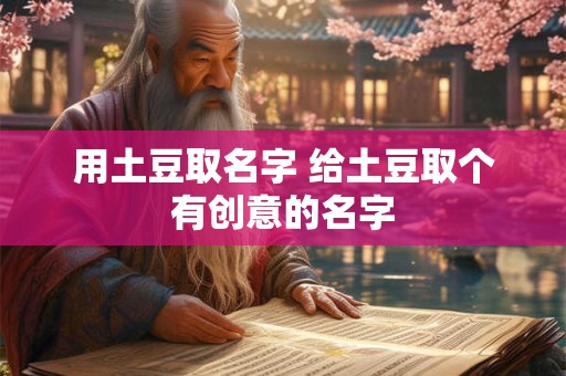 用土豆取名字 给土豆取个有创意的名字