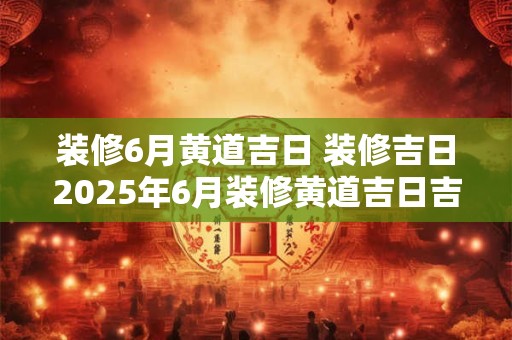 装修6月黄道吉日 装修吉日2025年6月装修黄道吉日吉时