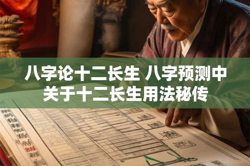 八字论十二长生 八字预测中关于十二长生用法秘传