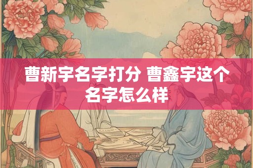 曹新宇名字打分 曹鑫宇这个名字怎么样