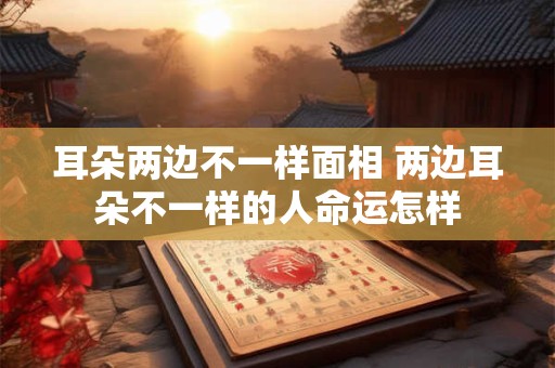 耳朵两边不一样面相 两边耳朵不一样的人命运怎样