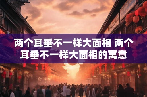 两个耳垂不一样大面相 两个耳垂不一样大面相的寓意