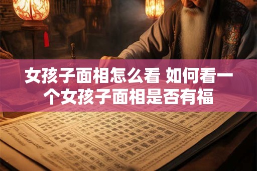 女孩子面相怎么看 如何看一个女孩子面相是否有福