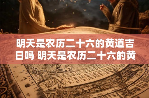明天是农历二十六的黄道吉日吗 明天是农历二十六的黄道吉日吗为什么