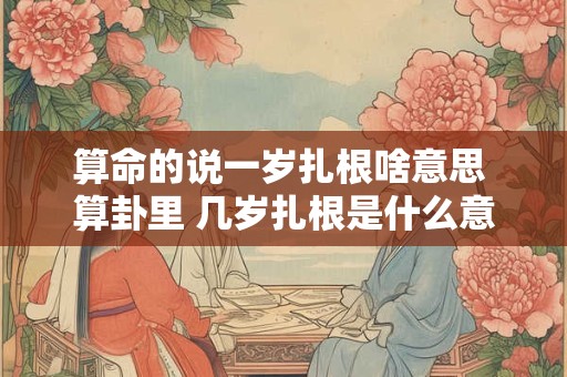 算命的说一岁扎根啥意思 算卦里 几岁扎根是什么意思
