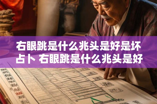 右眼跳是什么兆头是好是坏占卜 右眼跳是什么兆头是好是坏