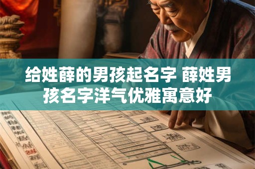 给姓薛的男孩起名字 薛姓男孩名字洋气优雅寓意好