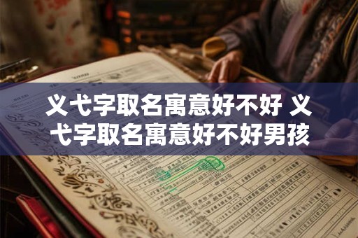 义弋字取名寓意好不好 义弋字取名寓意好不好男孩