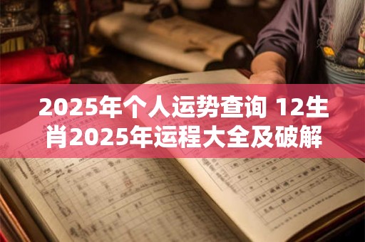2025年个人运势查询 12生肖2025年运程大全及破解