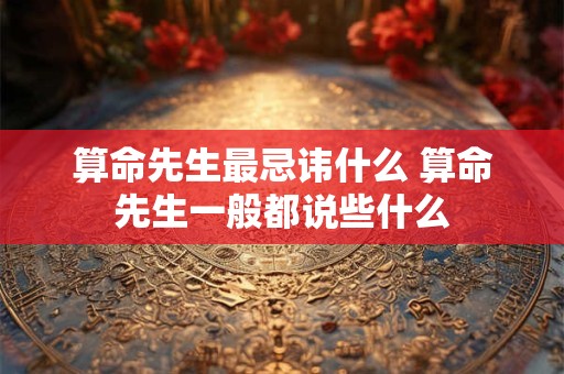 算命先生最忌讳什么 算命先生一般都说些什么