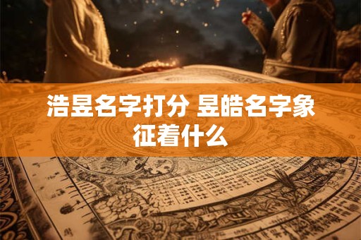 浩昱名字打分 昱皓名字象征着什么
