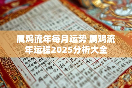 属鸡流年每月运势 属鸡流年运程2025分析大全